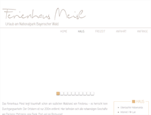 Tablet Screenshot of ferienhaus-in-finsterau.de